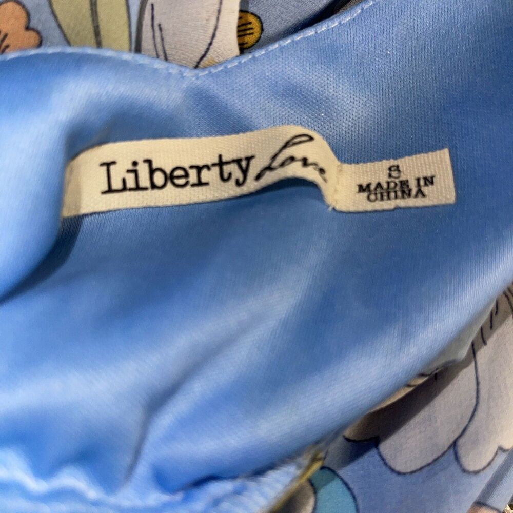 Liberty Love Blue Floral Maxi Dress with Yellow & White Accents - Picture 5 of 6